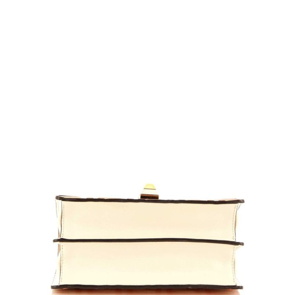Fendi Kan I Bag Zucca Embossed Leather Small Orange - Picture 4 of 9